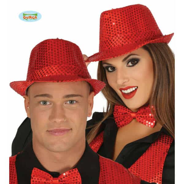 Sequin Bow Tie Red