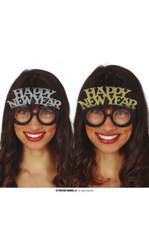 Happy New Year Glasses Assorted Silver / Gold