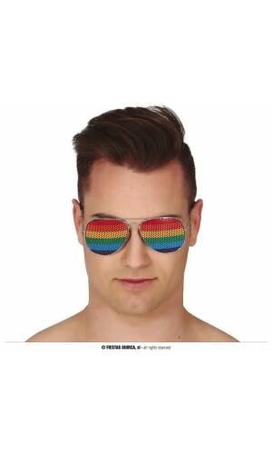 Pride Rainbow Aviator Glasses - Adult One Size