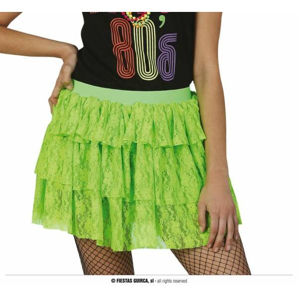Neon Green 80's Skirt - Adult One Size