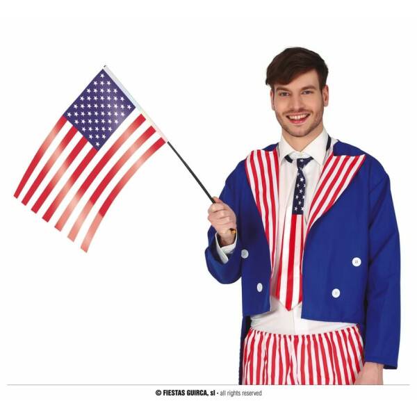 Flag With Pole America - 35x45cm