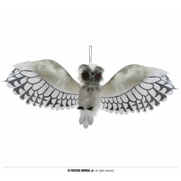 White Owl with Light, Sound & Movement - 100cm
