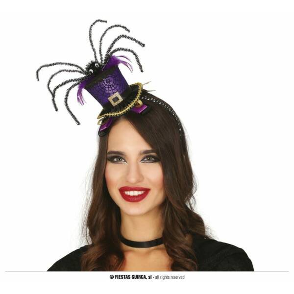 Purple Halloween Spider Mini Hat