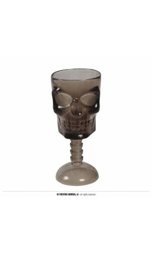 Black Skull Glass - 18cm