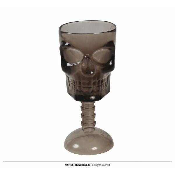 Black Skull Glass - 18cm