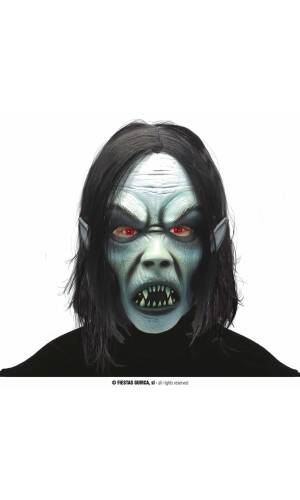 Vampire Mask Latex With Hair - Adult One Size