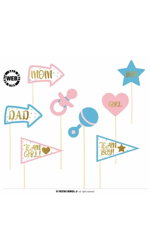 Gender Reveal Photo Props with Frame Boy or Girl?