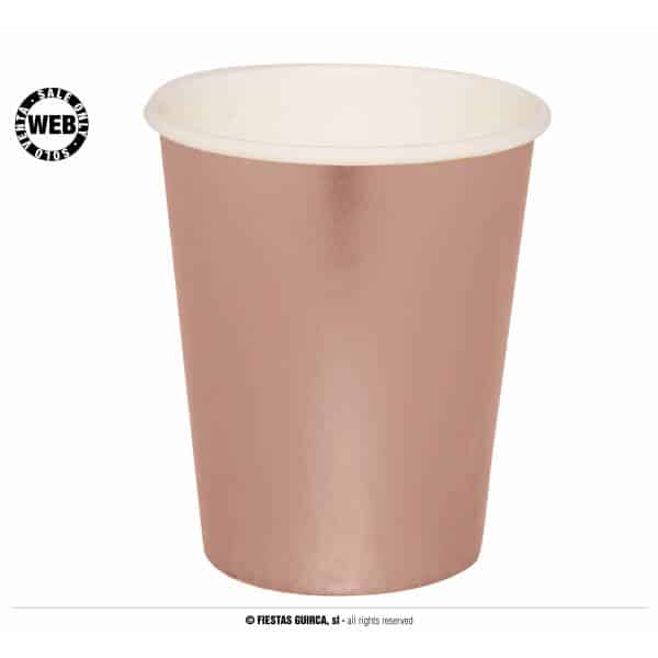 Rose Gold Cups 240ml - 6pk
