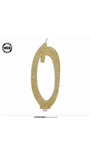 Gold Frosted Candle 12.5cm - No. 0