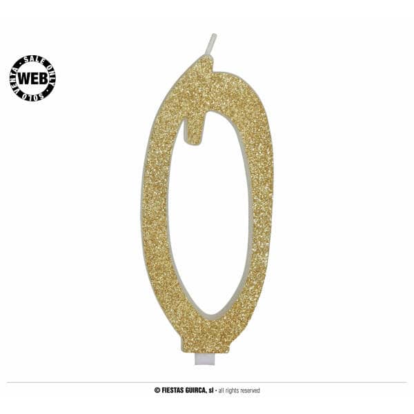 Gold Frosted Candle 12.5cm - No. 0