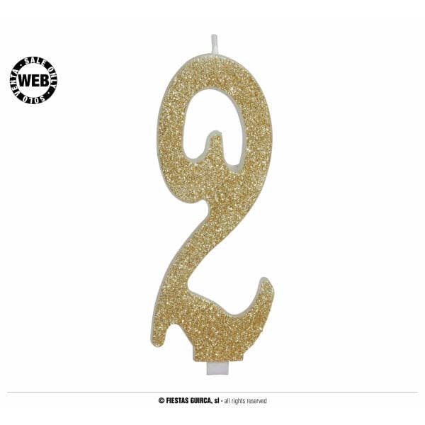 Gold Frosted Candle 12.5cm - No. 2