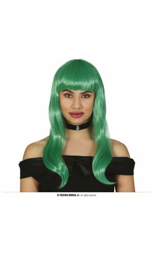 Green Long Wavy Wig - Adult One Size