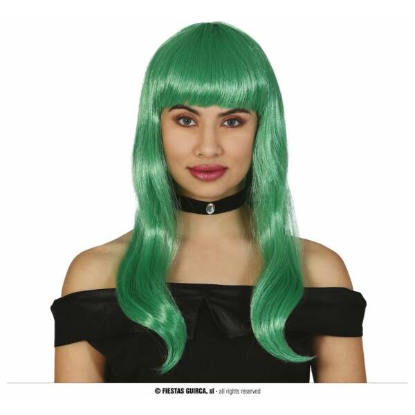 Green Long Wavy Wig - Adult One Size