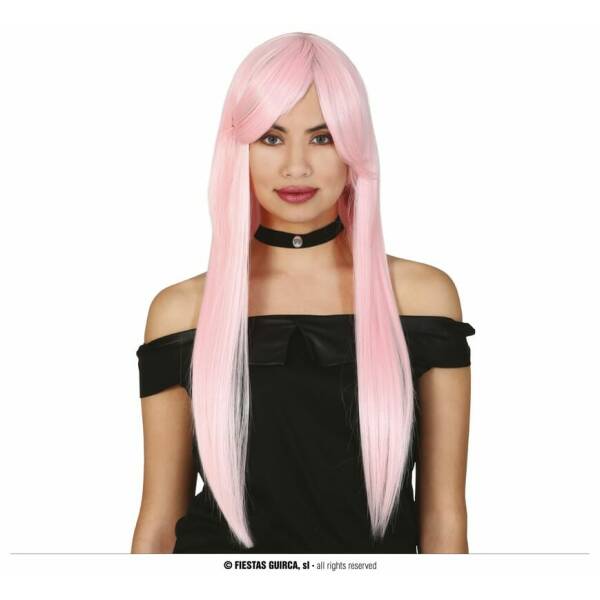 Pink Long Wig - Adult One Size