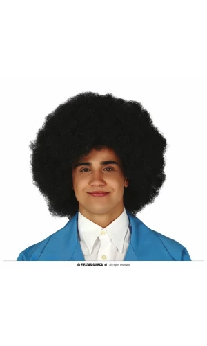 Black Super Afro Wig - Adult One Size