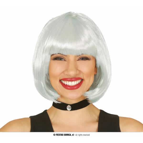 White Bob Wig - Adult One Size