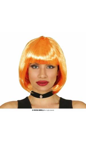 Orange Bob Wig - Adult One Size