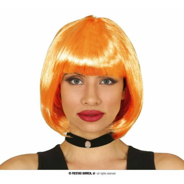 Orange Bob Wig - Adult One Size