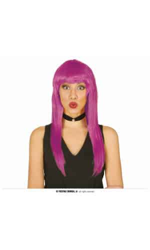 Bright Pink Long Wig - Adult One Size