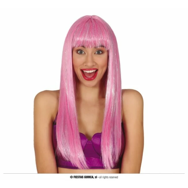 Pink Long Wig - Adult One Size