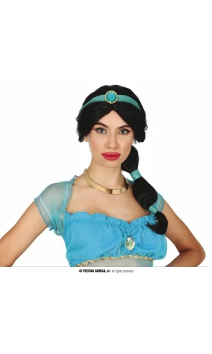 Black Ponytail Jasmine Wig - Adult One Size