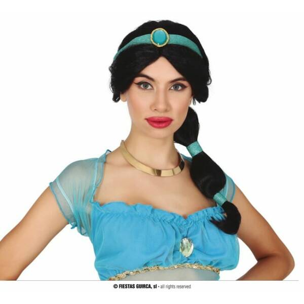 Black Ponytail Jasmine Wig - Adult One Size