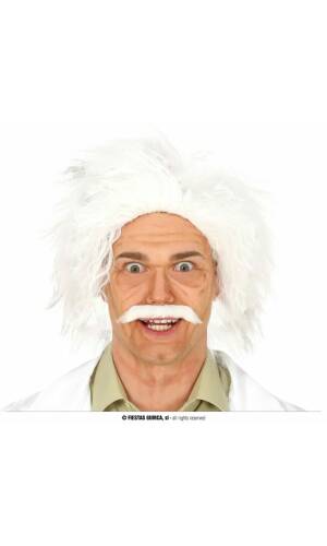 White Crazy Scientist Wig - Adult One Size