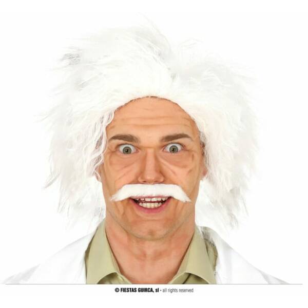 White Crazy Scientist Wig - Adult One Size