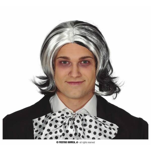 Black / Grey With Tufts Wig - Adult One Size