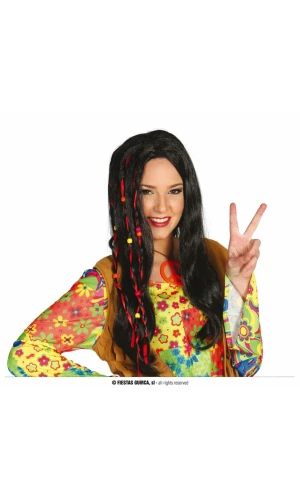 Black Hippy Wig - Adult One Size
