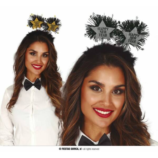 Happy New Year Star Headband Silver / Gold (Assorted Colors)