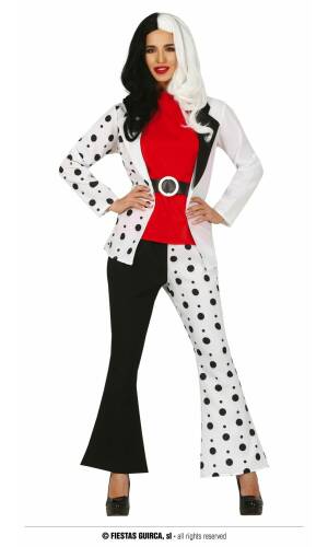 Cruella Dalmatian Fashion - Adult Size Medium