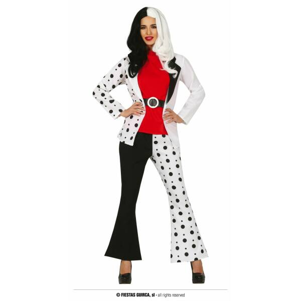 Cruella Dalmatian Fashion - Adult Size Medium