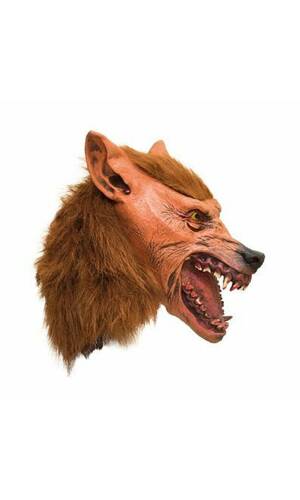 Wolf Full Latex Mask - Adult One Size