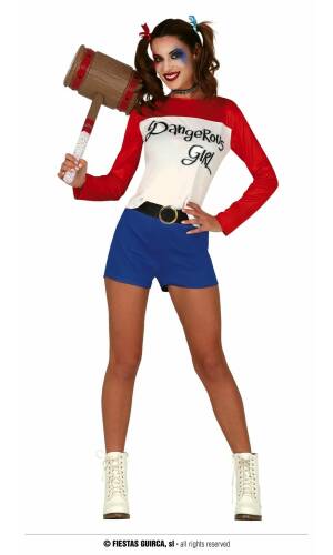 Crazy Dangerous Harley Quinn - Adult Size Large