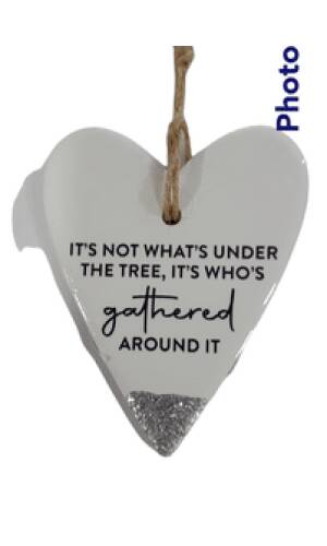 Christmas Ceramic Heart Keepsake  - 8cm