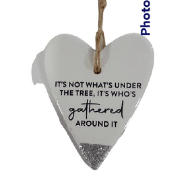 Christmas Ceramic Heart Keepsake  - 8cm