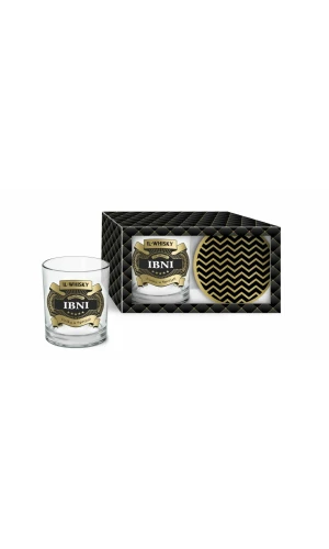 Whisky Glass & Coaster Ibni - 300ml