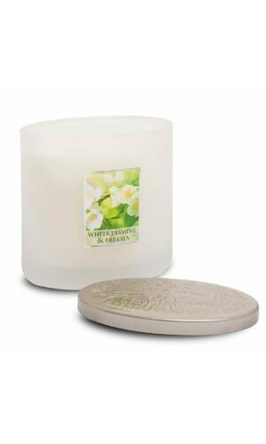 Ellipse Twin Wick Candle - White Jasmine & Freesia