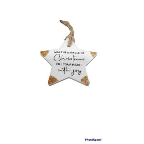 Christmas Miracle Star Keepsake  - 8cm
