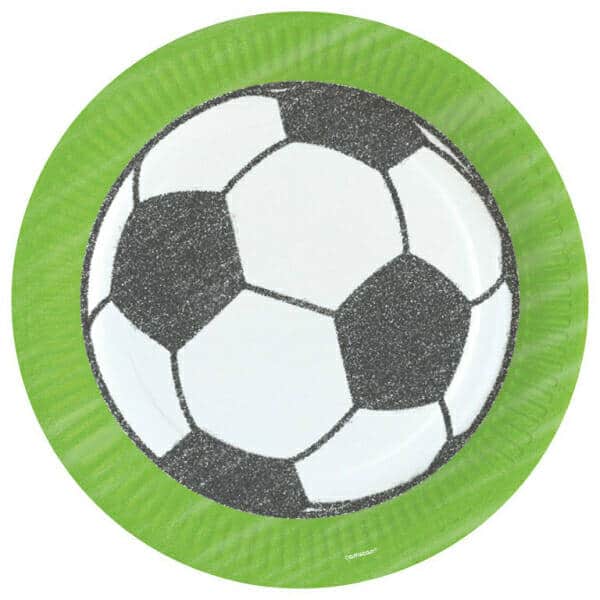 Kicker Party Round Paper Plates 23cm - 8pk