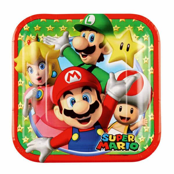 Super Mario Paper Plates 18cm - 8pk