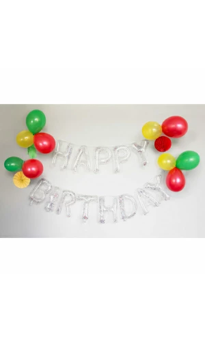 Happy Birthday Balloon Garland DIY Kit