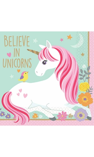 Magical Unicorn Napkins  25cm x 25cm - 16pk