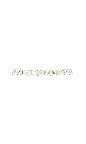 Flag Banner Confetti Birthday Paper - 185 x 19cm