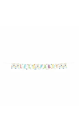 Flag Banner Confetti Birthday Paper - 185 x 19cm