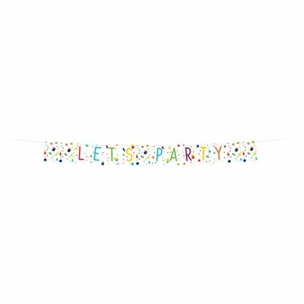 Flag Banner Confetti Birthday Paper - 185 x 19cm