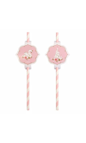 Princess for a Day Paper Straws 19.7cm - 8pk