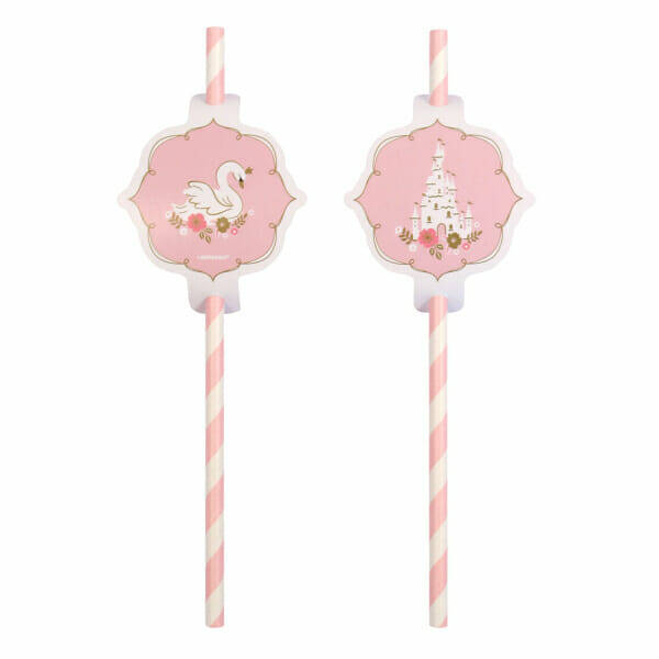 Princess for a Day Paper Straws 19.7cm - 8pk