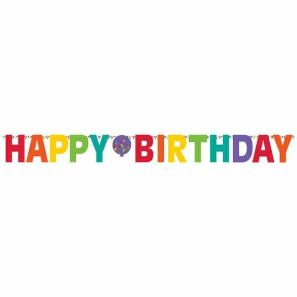 Rainbow Jumbo Letter Banner Birthday - 320cm